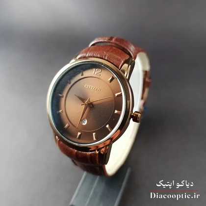 ساعت مچی زنانه موتور ژاپن برند سیتیزن مدل DO1218 بند چرمی