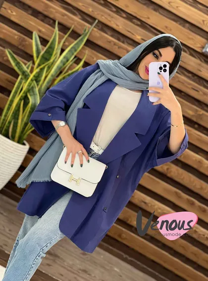مانتو لینن یقه انگلیسی