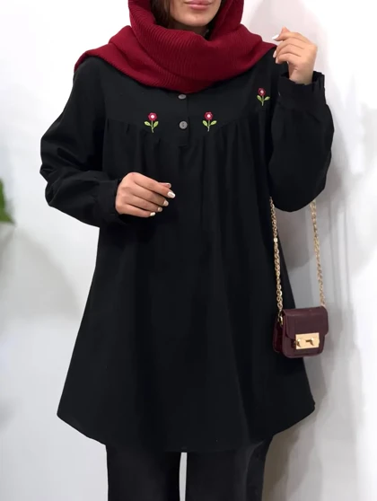 مانتو لینن گلدوزی آیسو امینه