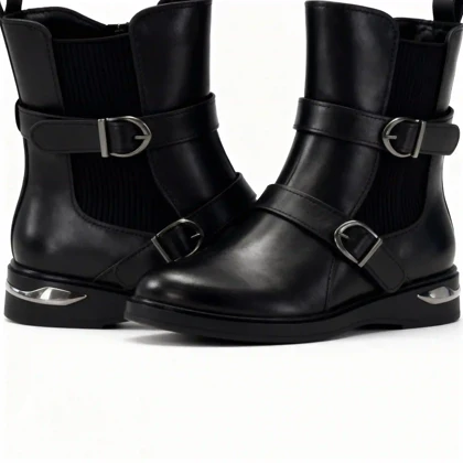 نیم بوت زنانه رزمری مدل Rosse merry Flat Ankle Boots SH6105