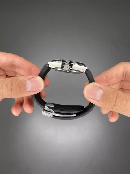 ساعت مچی امگا کانستلیشن بند مشکی صفحه مشکی Omega Constellation