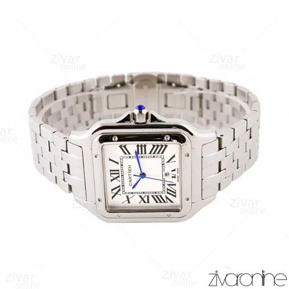 ساعت کارتیر مردانه مدل پنته نقره ای صفحه سفید 103309