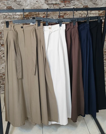 دامن 3 پیل کمربند دار مدل پناه  کد 50281