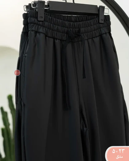 شلوار بگ بندی چرم 5023