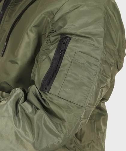 کاپشن مردانه سبز و ساده 7652