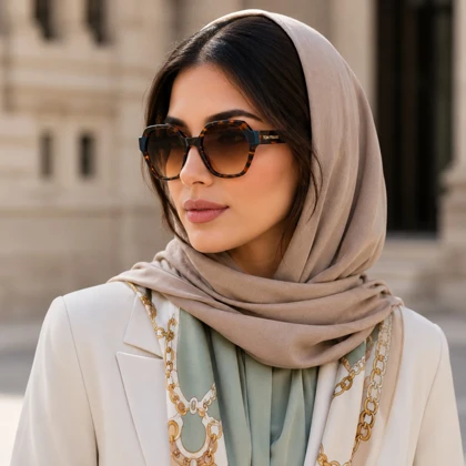 عینک آفتابی تام فرانک مدل TF1007 C03 قهوه ای هاوانا - لمینت سبزآبی