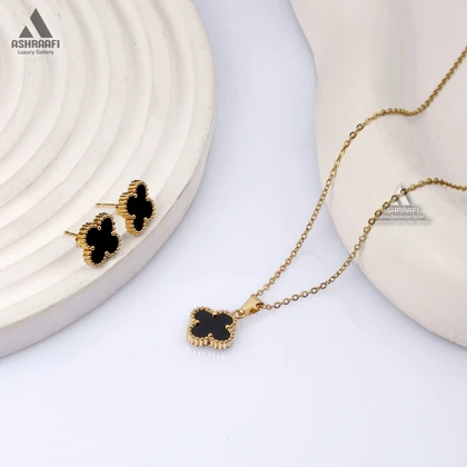 ست ونکلیف مشکی Vancliffe Necklace & Bracelet GK
