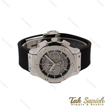 ساعت هابلوت زنانه صفحه اسکلتون قاب سیلور Hublot-5197-G