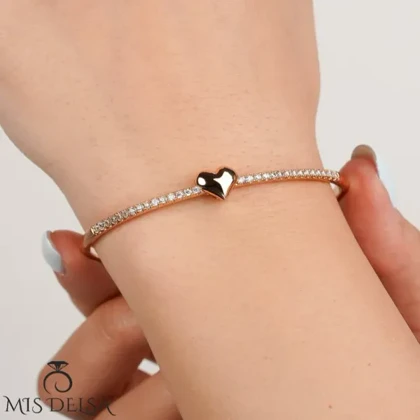 دستبند النگویی ژوپینگ طرح قلب