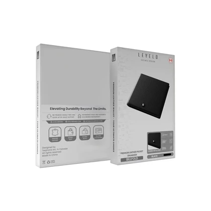 کیف پول چرم مردانه لولو مدل LEVELO BILLFOLD LVLBFMGLBK