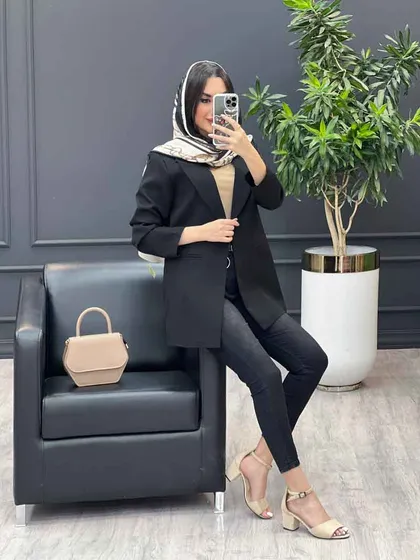 مانتو کتی پشت ژیله دار