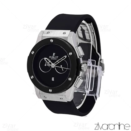 ساعت هابلوت زنانه کلاسیک فیوژن سیلور مشکی صفحه مهندسی 106784