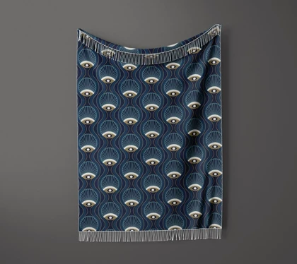 شال مبل ریش دار sofa shawl 96