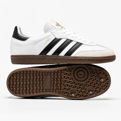 کفش اسپرت کتانی سامبا زنانه و مردانه سفید مشکی samba adidas کد 262501