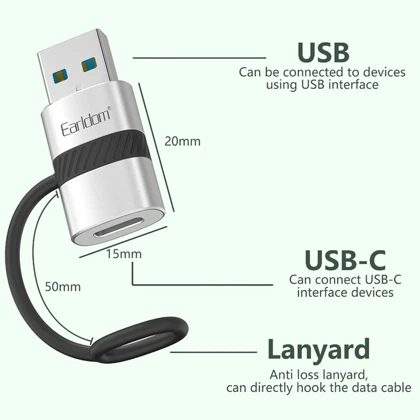 تبدیل او تی جی USB 3.0 به USB-C ارلدام Earldom مدل ET-OT91A