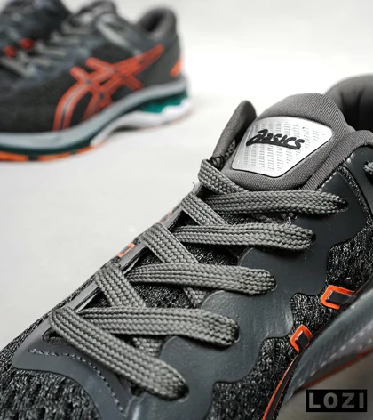 کتانی بزرگ پا خاکستری نارنجی ASICS GEL-KAYANO 27