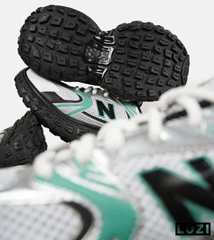 کفش کتانی مردانه و زنانه سفید سبز مشکی NEW BALANCE 530 V02