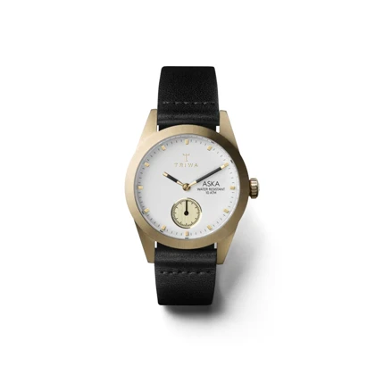 ساعت مچی عقربه ای تریوا مدل Ivory Aska ,Black Classic Super Slim