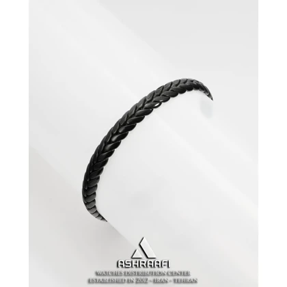 دستبند مشکی مردانه Texture Bracelet K01