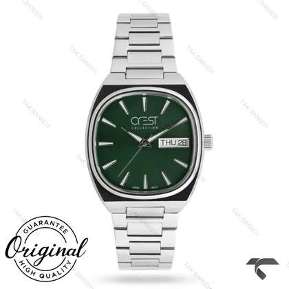 ساعت کرست مردانه 6389-5 صفحه سبز Crest-11084-G