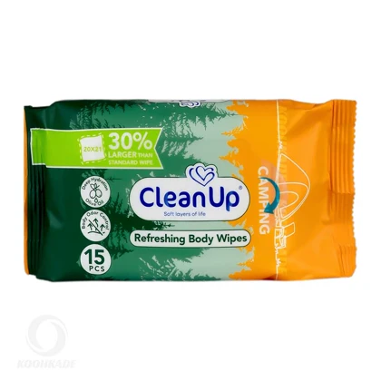 دستمال مرطوب 15 عددی CAMPING CLEAN UP