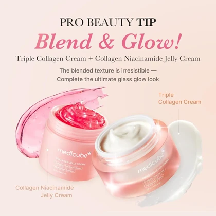ژل کرم آبرسان و تقویت کننده کلاژن مدی کیوب 50 میلی‌لیتر (Medicube Triple Collagen Cream)
