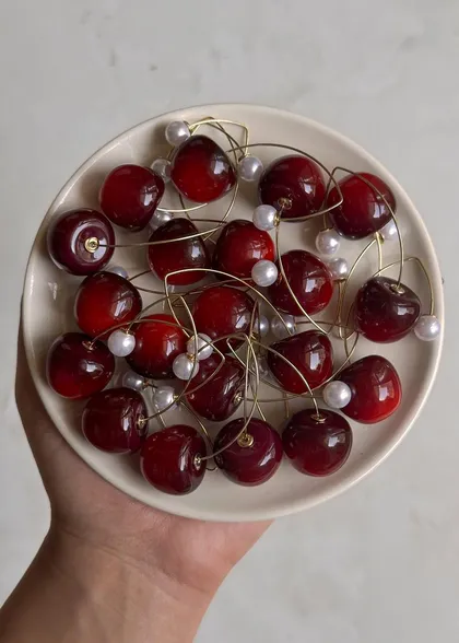 گوشواره گیلاس مروارید