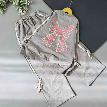 بلوز شلوار دخترانه طرح بند پاپیونی تنیجری