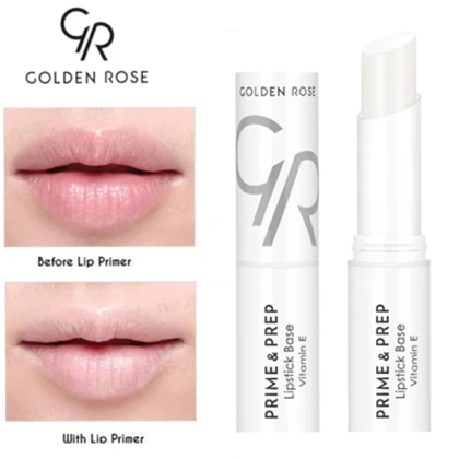 پرایمر رژ لب گلدن رز مدل Prime & Prep Lipstick Base حاوی ویتامین E وزن 4.2 گرم