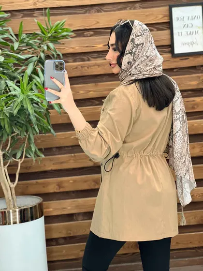 مانتو لینن پشت گت چهار جیب