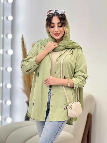 مانتو گلدوزی کارولین