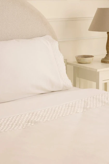 سرویس روتختی دو نفره Karaca Home مدل Elvion پنبه - سفید