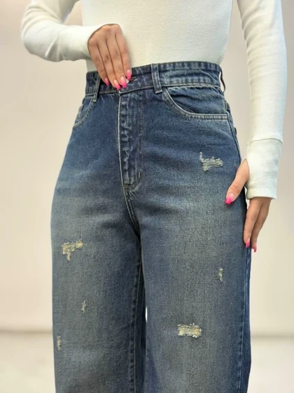 شلوار جین فلربگ سرمه ای 8170