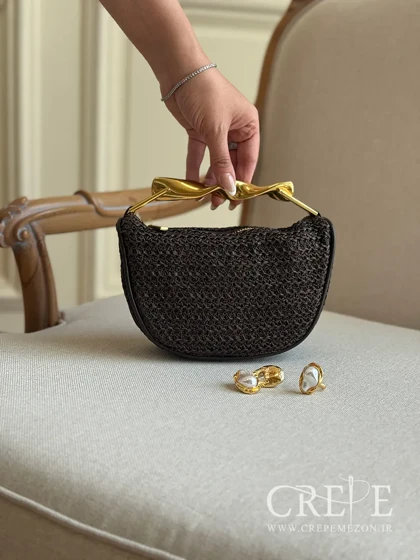 کیف هلالی طرح بافت