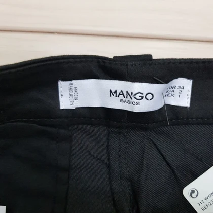 شلوارک مشکی بند دار MANGO