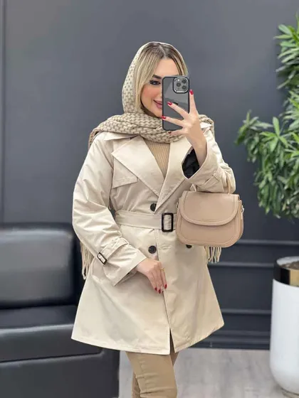 بارانی چهاردکمه سرشانه پاگن