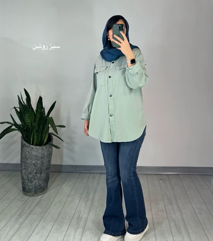 مانتو کتان گردو(ایراد دار)