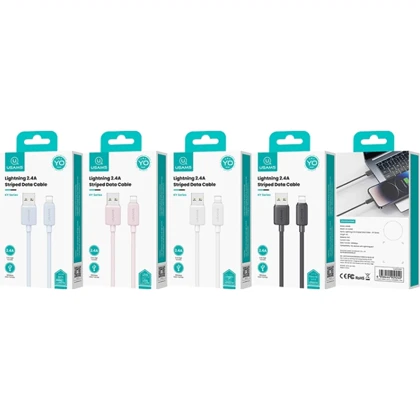 کابل لایتنینگ یوسامز USAMS مدل US-SJ694 طول 2 متر 2.4 آمپر