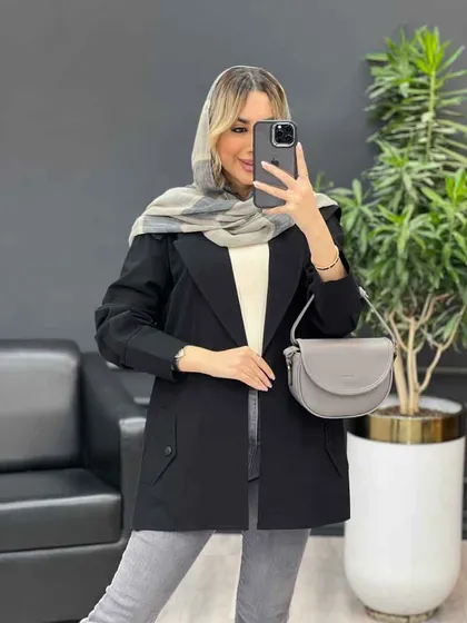 مانتو لینن سرشانه ژیله