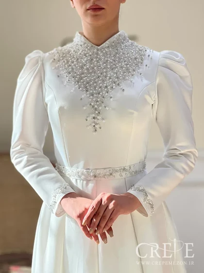 ماکسی ساتن جلو مرواریدی