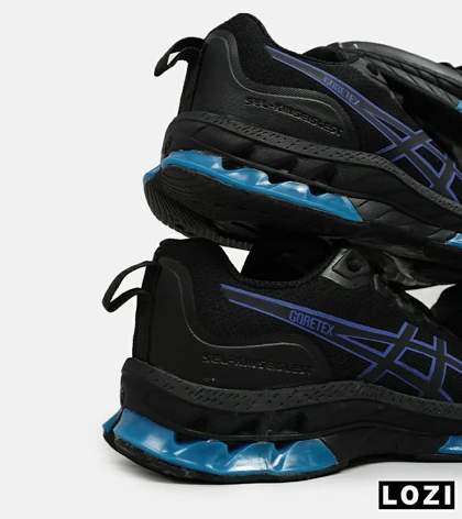 کفش کتانی مردانه مشکی آبی ASICS GORETEX