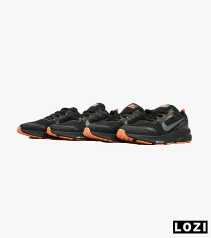 کفش کتانی بزرگ پا مشکی نارنجی NIKE zoom