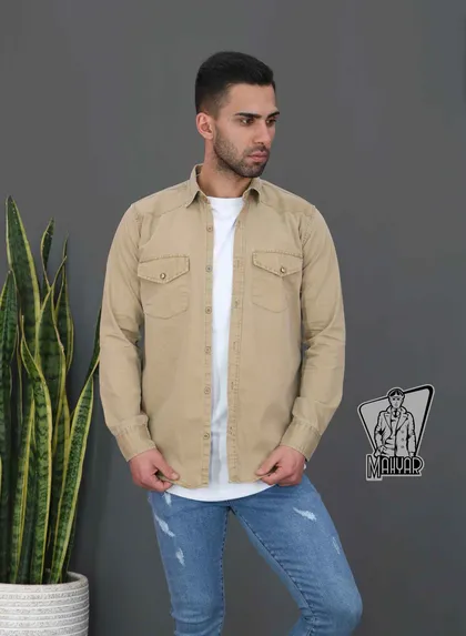 پیراهن مردانه کتان BERSHKA