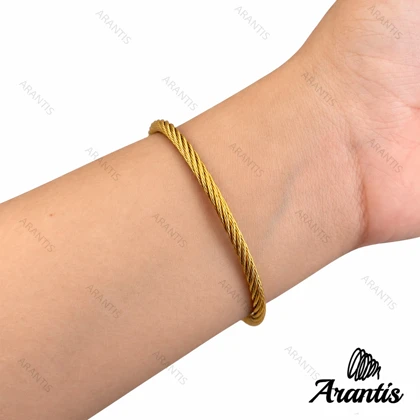 دستبند امگا زنانه سیلور طلایی مدل w-10846