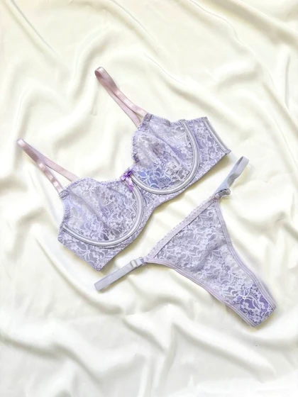 ست تمام تور گل ریز مکسوریا یاسی