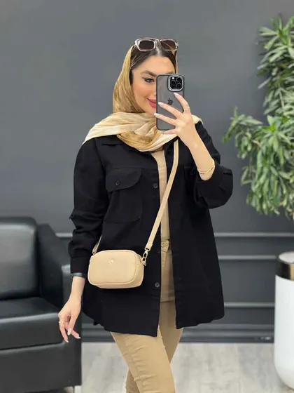 مانتو کتان پایین برش‌دار