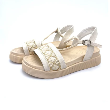 کفش صندل دخترانه مدل sandal - 0015_Creamy