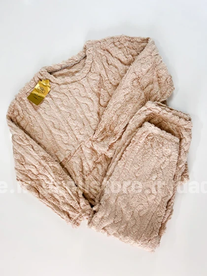 ست بلوز و شلوار تدی حوله ای طرحدار