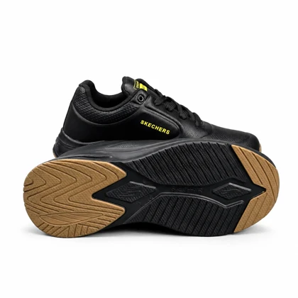 کفش کتانی رانینگ مردانه اسکیچرز زیره کپسولی مشکی SKECHERS
