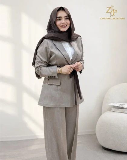 کت و شلوار زنانه گاباردین الیسا